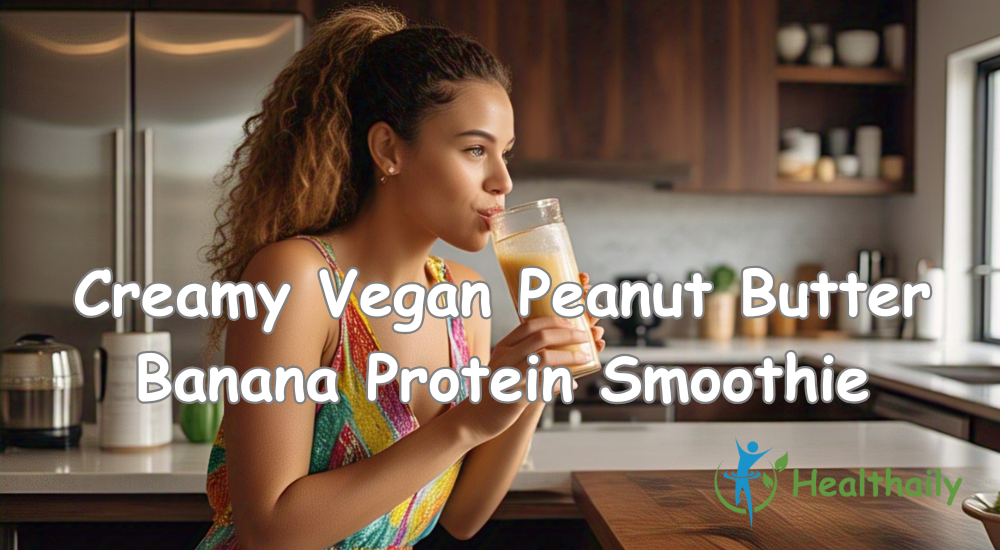 Creamy Vegan Peanut Butter Banana Protein Smoothie