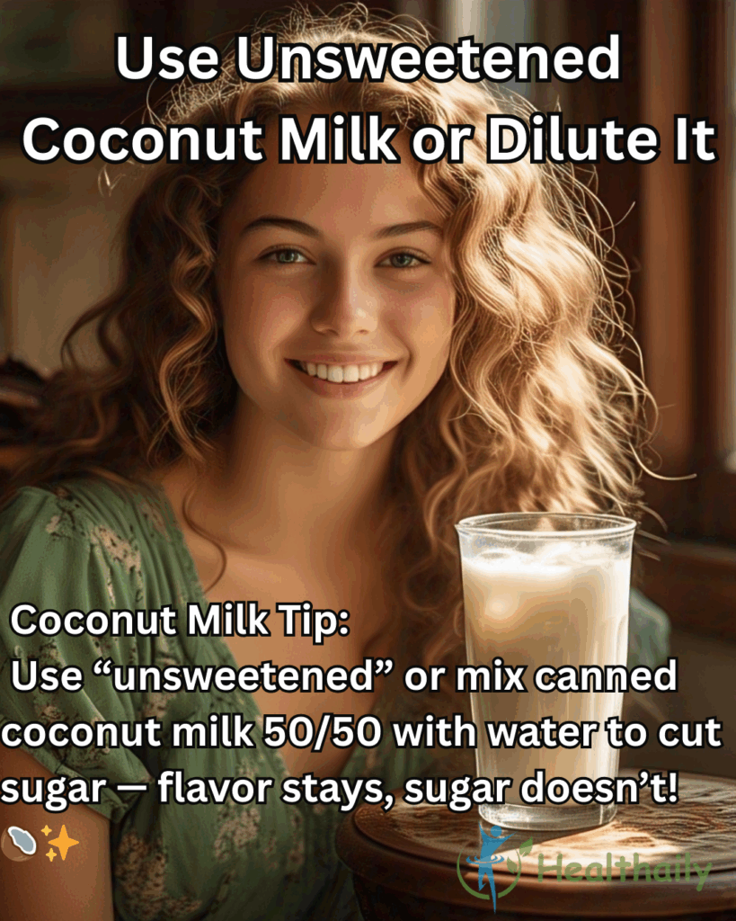 Use Unsweetened Coconut Milk or Dilute It