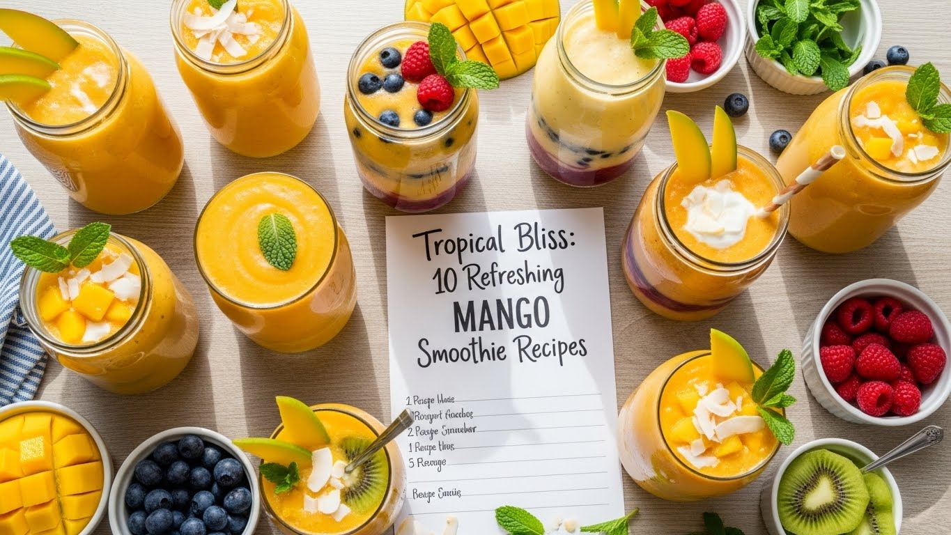 Tropical Bliss: 10 Refreshing Mango Smoothie Recipes to Try Today